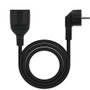 Nanocable Cable de Alimentación Alargador Schuko Negro, 5 m
